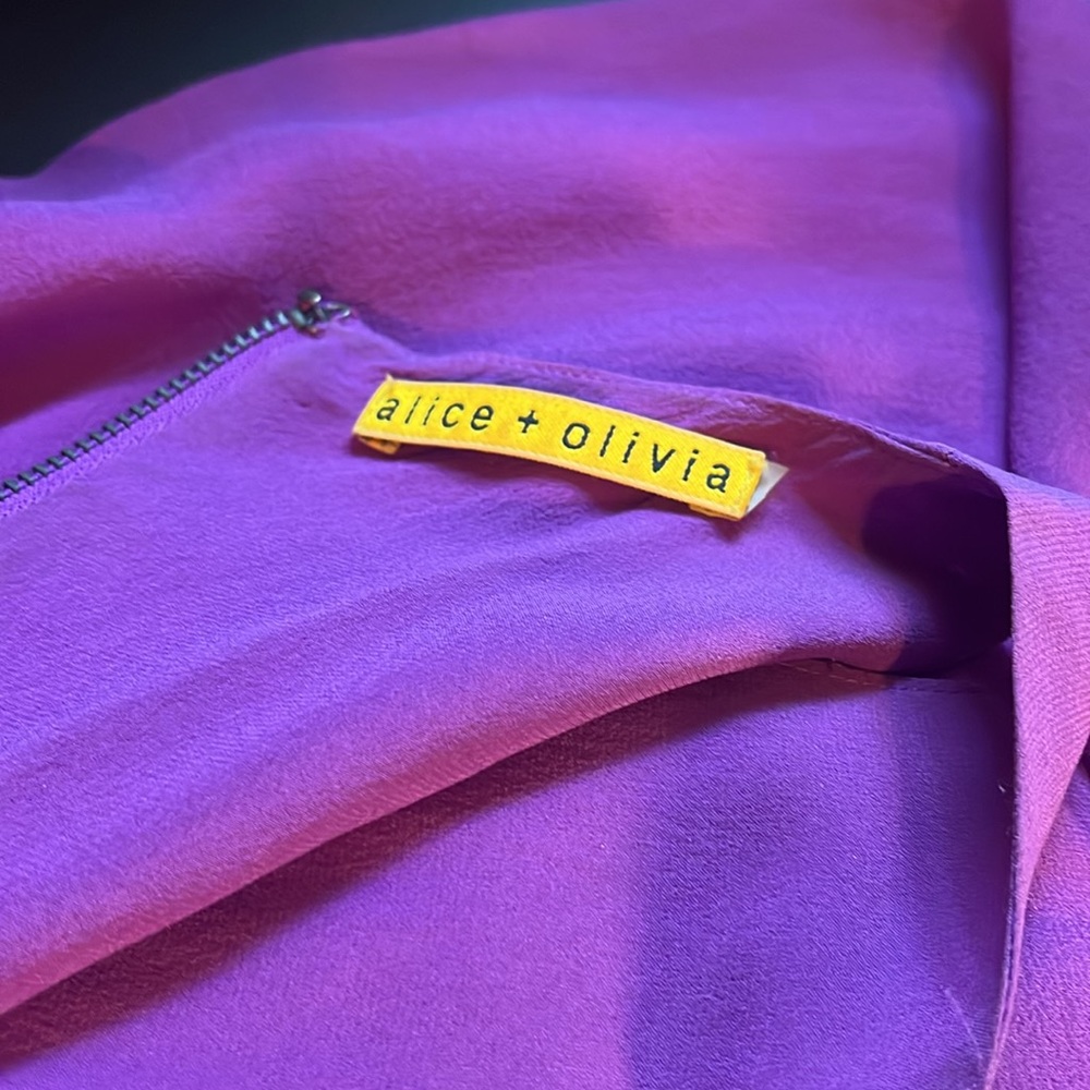 Alice & Olivia chiffon dress. Purple
